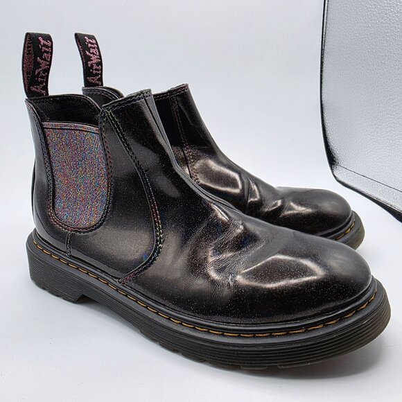 Dr Martens 2976 Sparkle Rays Womens Size 5 Black Boots Walking Casual Outdoors - Picture 1 of 13